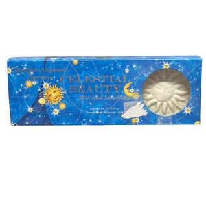 3 Pc Soaps in Gift Box Celestial Beauty Sun & Moon 3" Round Musk Scent SAF New